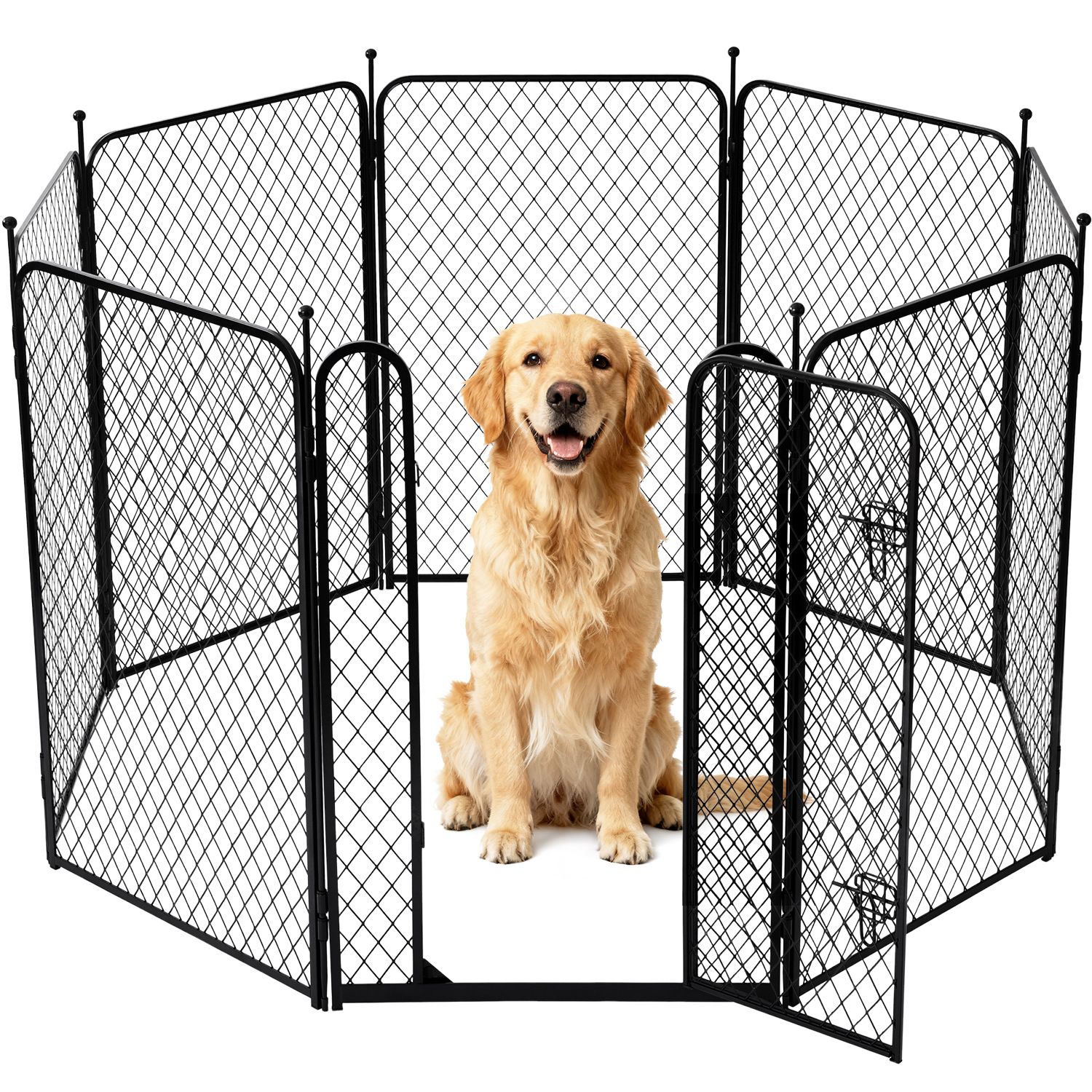 Transfronterizos perros jaula valla doméstica interior valla de mascotas combinación libre perros pequeños, medianos y grandes para aumentar la valla de perros altos