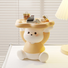 クリーム風かわいいベアーが玄関に入ってリビングのデスクトップ装飾品を飾って新居に引っ越してプレゼントします