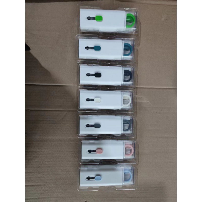 Juego de cepillos de limpieza de teclado de computadora multifuncional siete en uno, limpieza de auriculares Bluetooth, eliminación de polvo de la pantalla del teléfono, artefacto de extracción de teclas