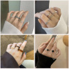 Resin, ring, small design fashionable brand advanced set, trend of season, simple and elegant design, on index finger