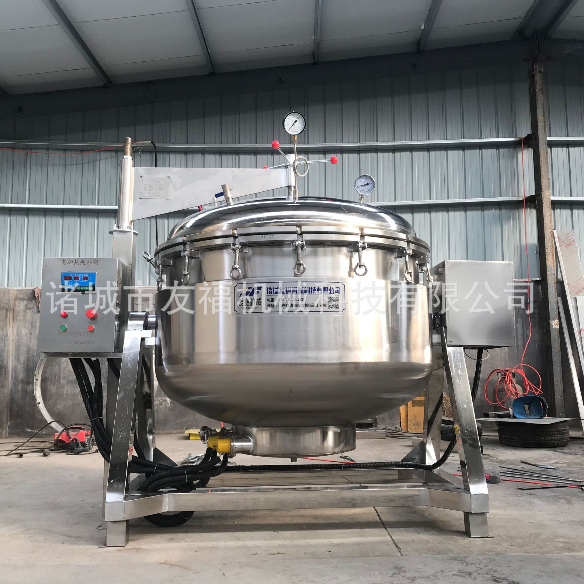 五香瓜子高压蒸煮锅猪头高压快速脱骨锅全自动高压焖煮锅厂家直营