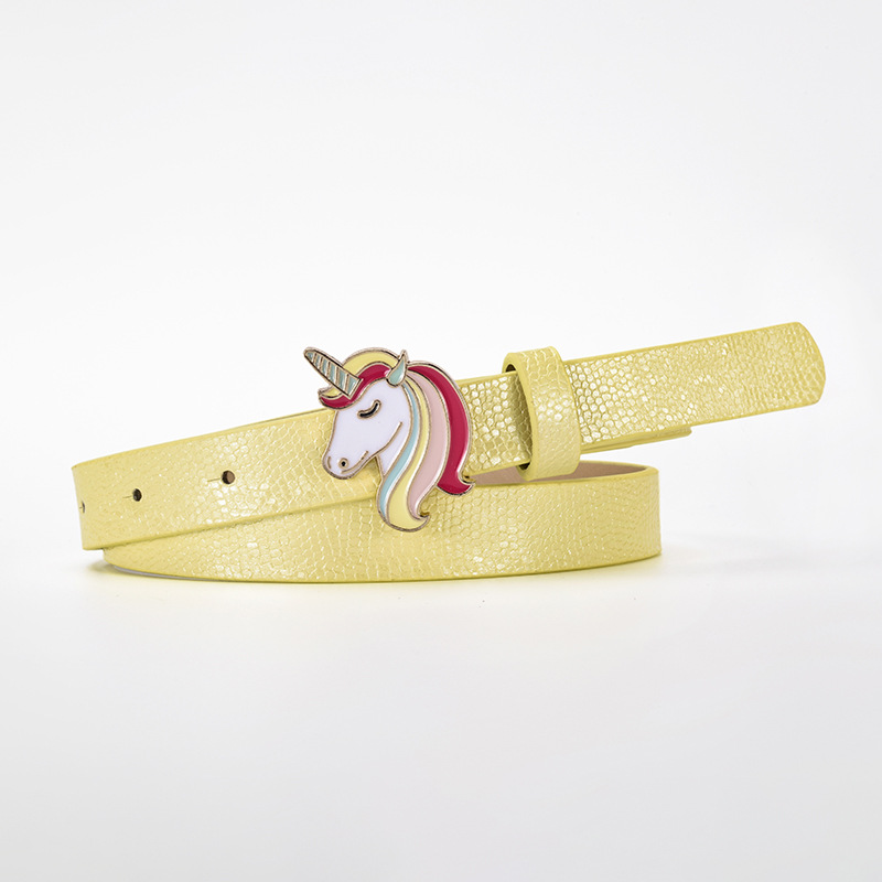 Cinturón Infantil de Unicornio para Niña de Cuero PU con Hebilla de Aleación para Uso Casual image 8