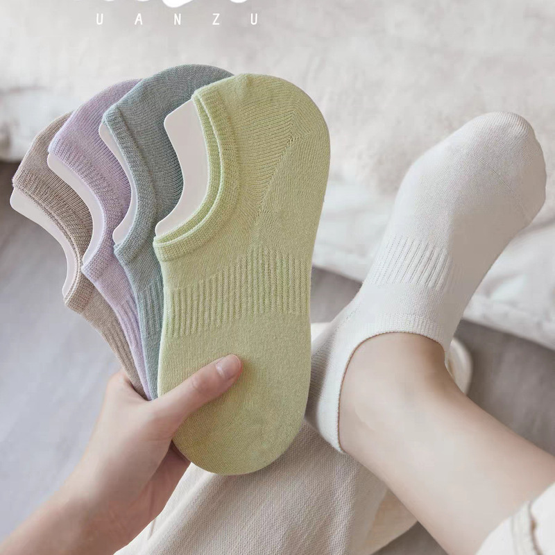 Summer boat socks invisible socks ladies thin shallow socks anti-slip sweat absorbent breathable socks factory direct Zhuji socks