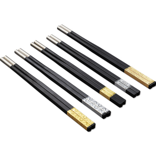 Staple disposable chopsticks anti-slip handle chopsticks special handle for one person per chopstick household restaurant alloy chopstick handle