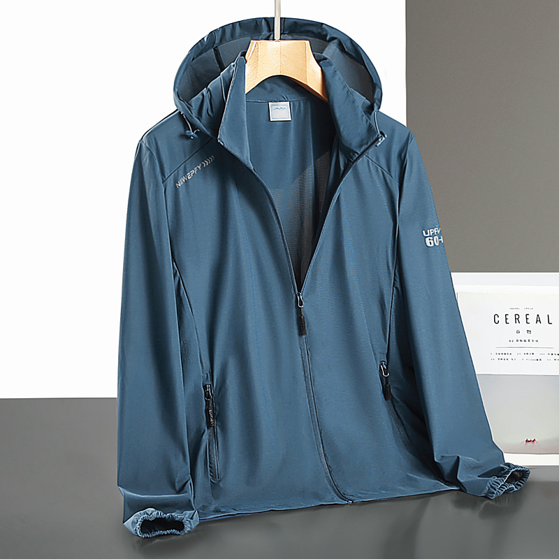 Nueva pareja de verano seda de hielo transpirable, ligero, desmontable, cómodo, ropa de protección solar tejida por urdimbre, color sólido, piel fina de verano