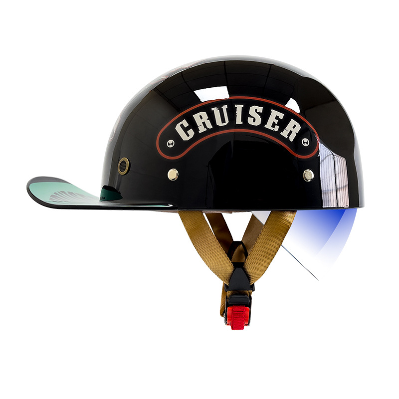 Casco de béisbol de verano de fábrica retro eléctrico Harley hombres y mujeres casco de motocicleta medio casco entrega de una pieza 3C certificación