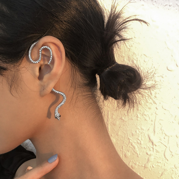 retro geometric earrings