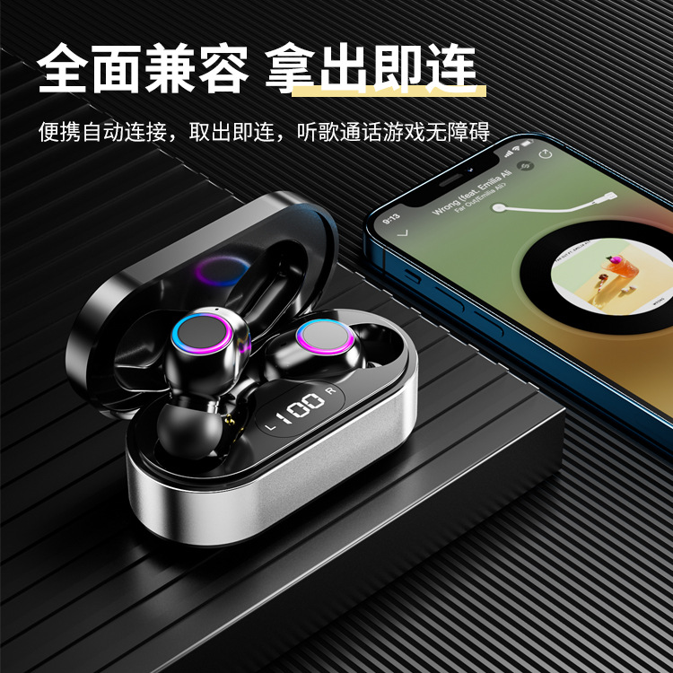 new pattern Cross border F12 Bluetooth headset TWS In ear stereo motion Noise Reduction delay reinforced edging