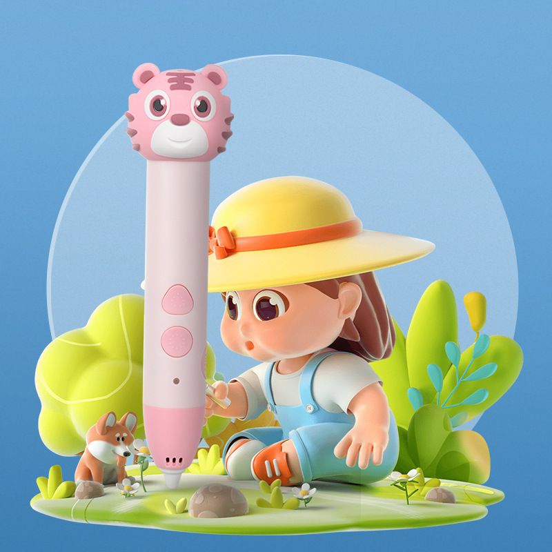 Suministro directo de fábrica de los niños de baja temperatura de impresión 3D pluma de los niños 3D cepillo de graffiti pluma 3D regalo de los niños 3D pluma 3D