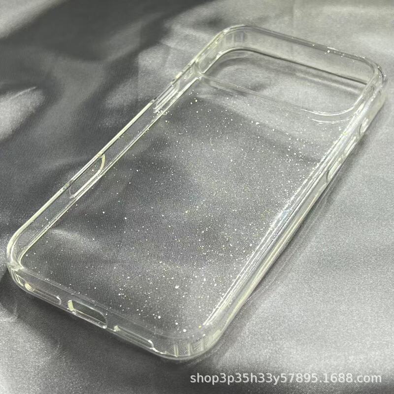 适用于苹果17promax透明手机壳简约TPU防摔闪粉手机壳高级气囊17|undefined