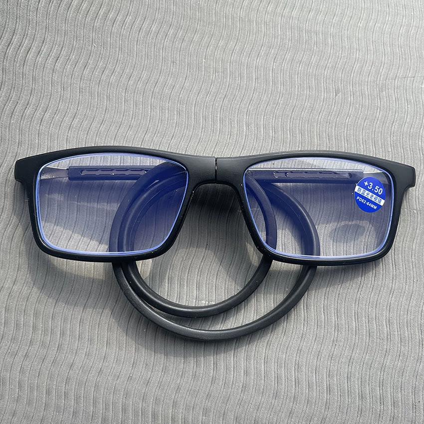 Популярные складные очки для чтения с магнитным креплением на шею для мужчин и женщин, защищающие от синего света, для прямых трансляций в TikTok.