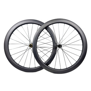 700C Road Disc Brake Carbon Fiber Wheelset 50mm High 21mm Inner Width 36t Ratchet Structure Hub