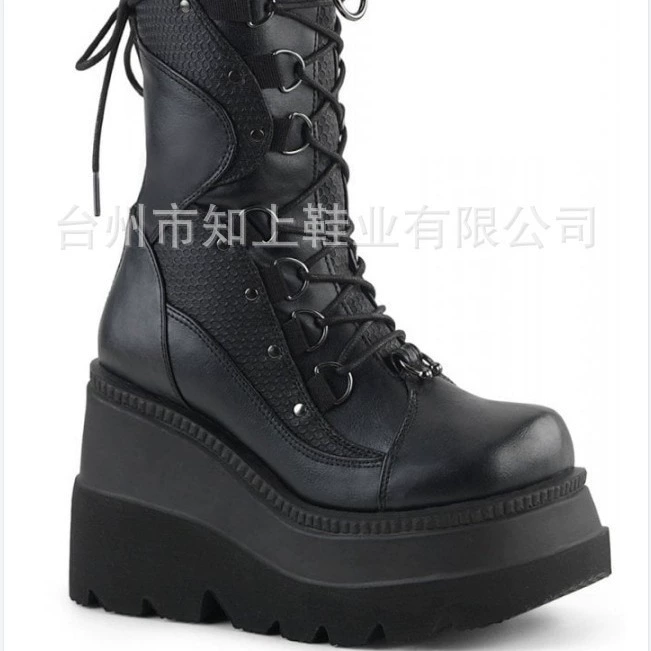 Ботинки на толстой подошве Demonia 2022 New Brother Diablo Special Wings Ботинки на танкетке Женские европейские и американские рыцарские сапоги больших размеров