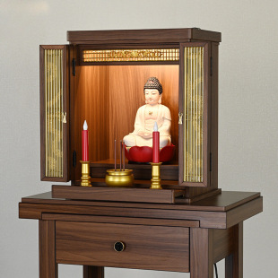 Buddhist Niche with Doors Household Modern Simple Buddhist Cabinet for Worship Guanyin Finance Shrine Buddhist Table Chinese-style Wall-mounted Hanging Cabinet