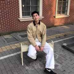 跨境复古重磅帆布硬汉工装夹克男潮牌拼接撞色翻领外套春季上衣潮
