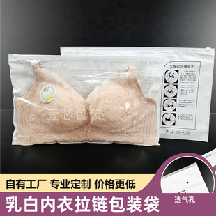 Pe Plastic Underwear Ziplock Bag Transparent Wholesale Printed Logo Tube Top Beauty Backpack Bag Horizontal Ready-Made Underwear Zipper Bag