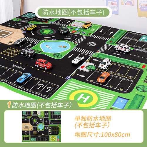 Children's Traffic City Map Traffic Light Toy Parking Lot Crawling Waterproof Mat Kindergarten Educational Toy
