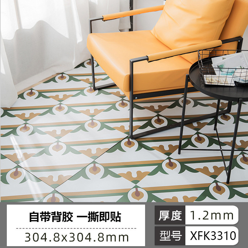 Piso de baño autoadhesivo alfombra impermeable de suelo de cemento renovación de suelo de suelo ladrillo de suelo antideslizante cuero image 29