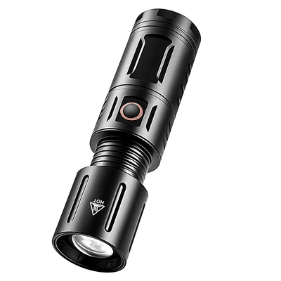 Cross-border ultra-bright flashlight, strong light laser beam, emergency rechargeable portable self-defense fixed-focus white laser flashlight (UV fənərlər) - t40-white-laser-flashlight-zoomable