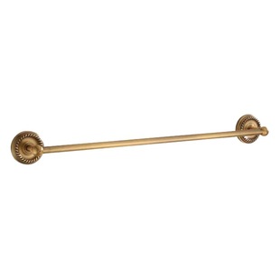 All-copper European-style bathroom hardware pendant brass antique single-layer hanging towel bar bathroom single-pole towel rack