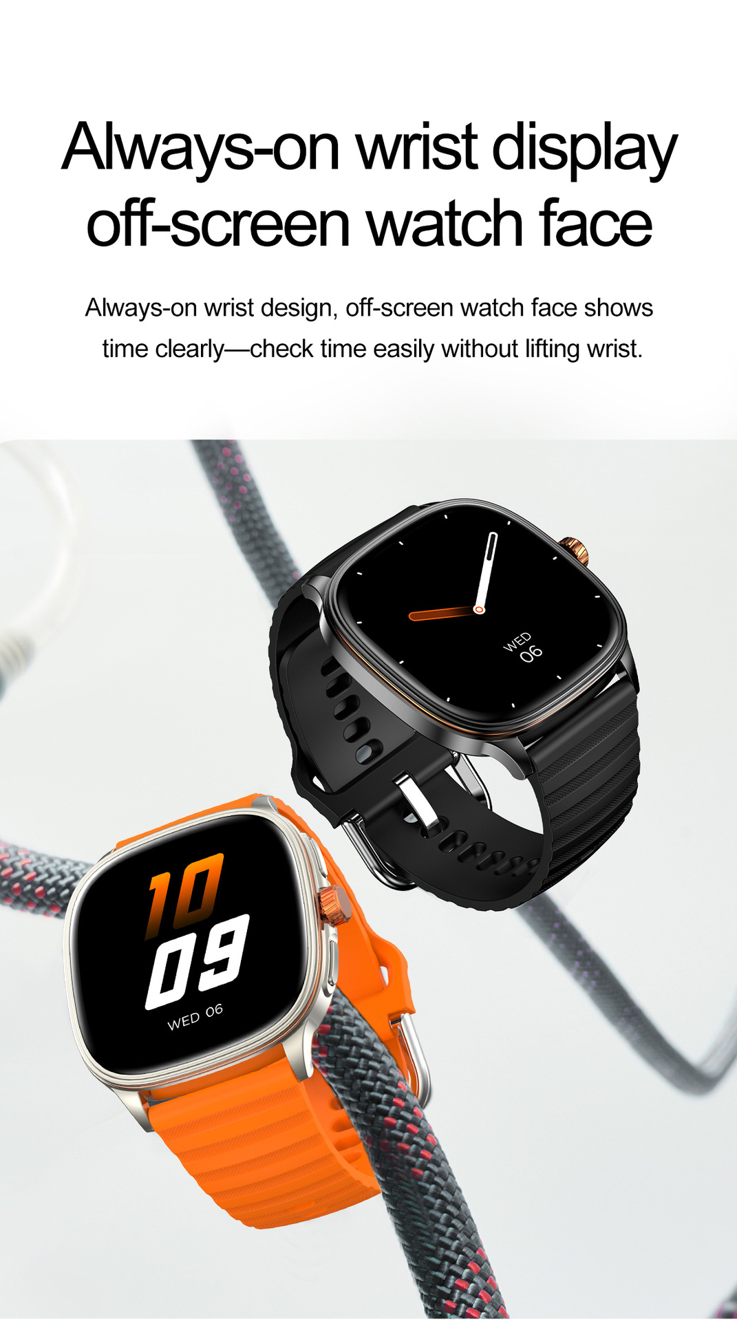 Smartwatch Mit Bluetooth Telefonie Sprachassistent Fitness Tracker_voghion.com