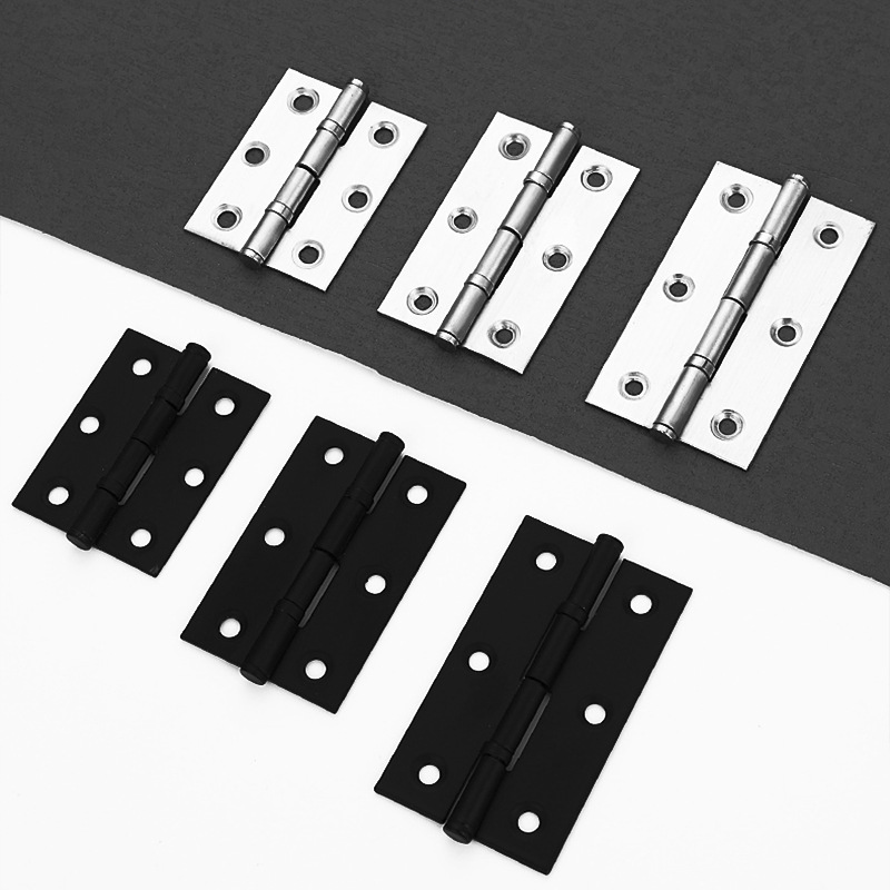 Acero inoxidable cojinete bisagra pequeña 2 pulgadas silenciosa arena negra 2,5 pulgadas bisagra de ventana de puerta gruesa 3 pulgadas plegables de puerta 5 pulgadas