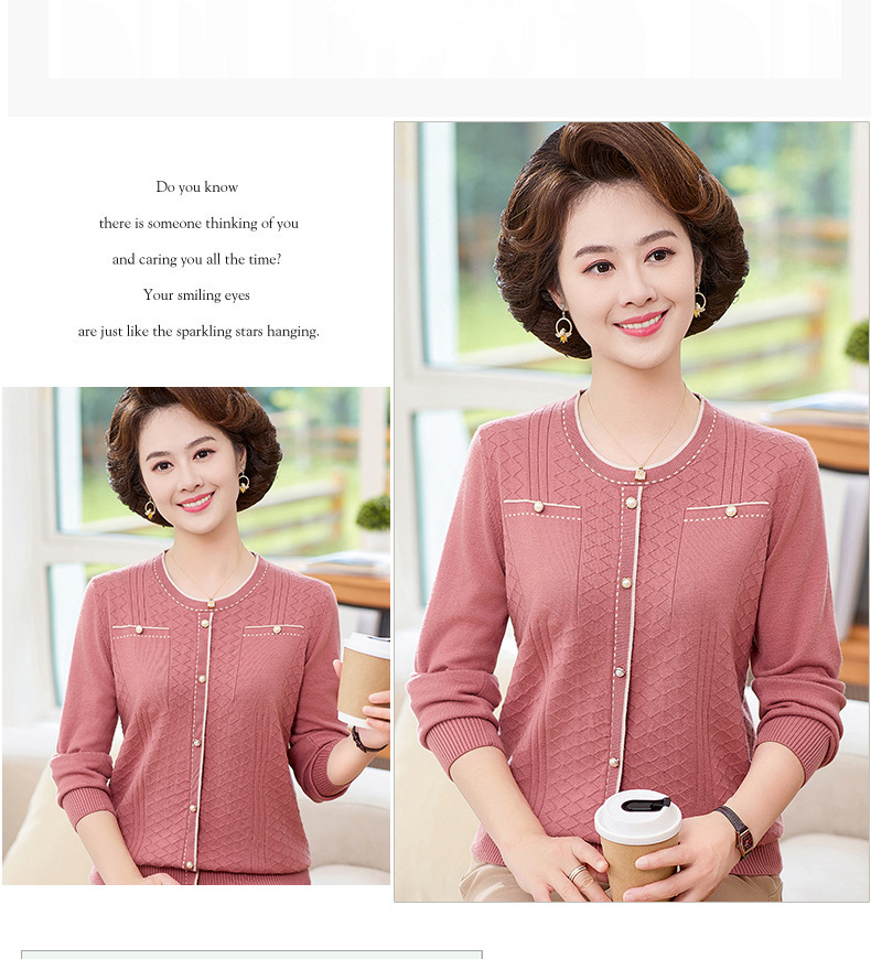 D7328 830K ÁO LEN NỮ TONTDI ÁO LEN MÙA XUÂN THU ĐÔNG TRUNG NIÊN HỌA TIẾT HOA THỜI TRANG NỮ G03 SẢN PHẨM MỚI