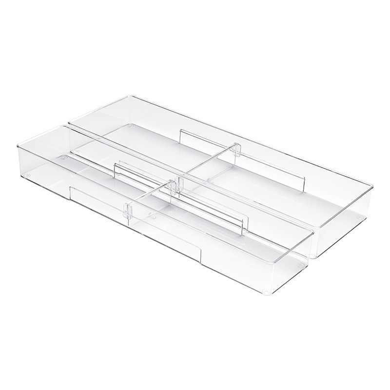 Gabinete de almacenamiento caja de organización libre combinación cuchillo y tenedor vajilla caja de almacenamiento de acrílico transparente cocina cajón caja de partición