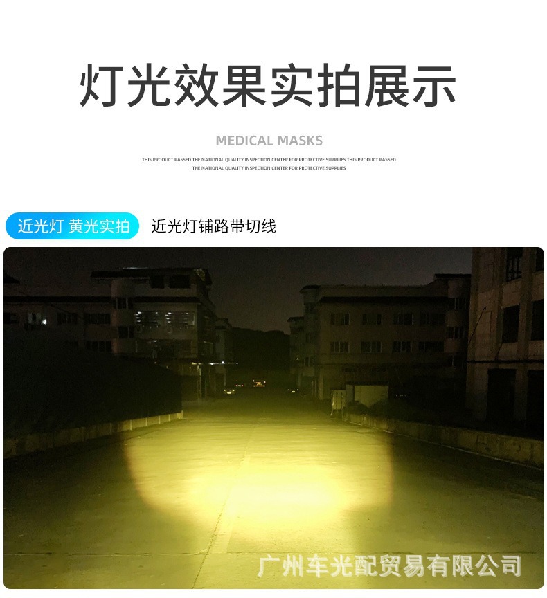 Cross-Border Supply of Motorcycle Led Headlights H4 P15D Ba20D Lens Spotlights with Integrated Lampshade