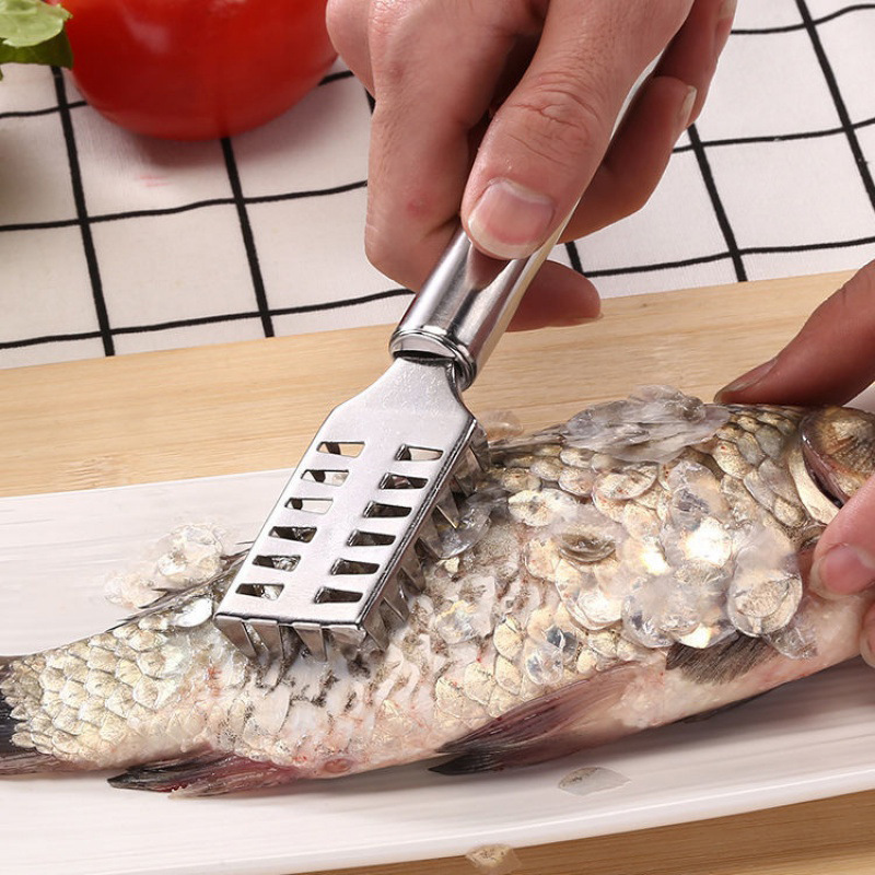 厨房小工具不锈钢鱼鳞刨刮鳞器刮鱼鳞器打鳞器去鱼鳞器杀鱼刀鱼刷