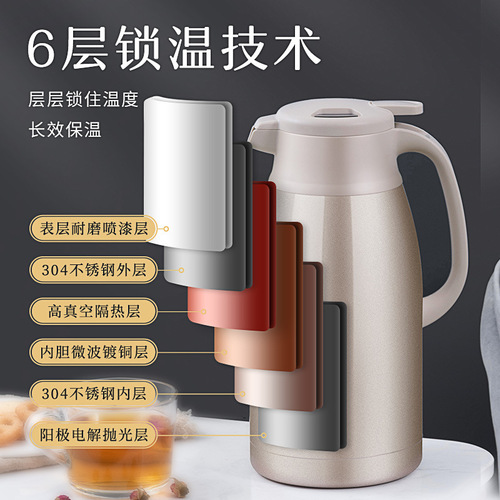 Jeko304 stainless steel household vacuum insulated travel mug European style hot water bottle thermos coffee pot