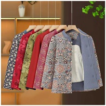 一件代发2025冬季新款中老年人女士棉衣加绒加厚奶奶居家盘扣棉服