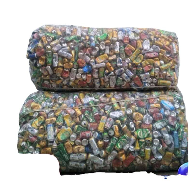 Botella de agua mineral bolsa de red bolsa de red botella de plástico bolsa de reciclaje de desechos de cuerda de extracción bolsa de tejido gruesa grande