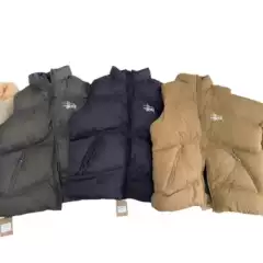 Cross-border Foreign Trade STU Vest Autumn Winter Thickened Warm Cotton Sleeveless Jacket Vest Casual Trendy Cotton Vest