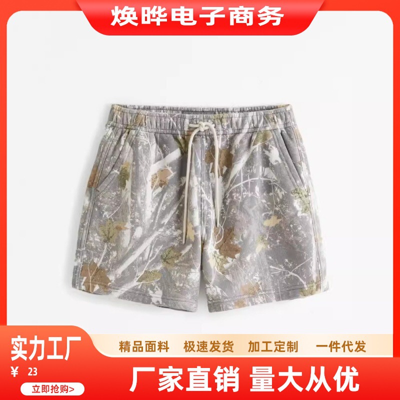 New 2024 Trendy Brand Cross-Border Men's and Women's Beach Pants Sports Casual Shorts Thrifty Style Fleece Shorts Fashion