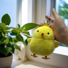 厂家小鸡呆萌挂机毛绒钥匙扣玩偶手工清仓伴手礼摆抱抱地摊娃娃机