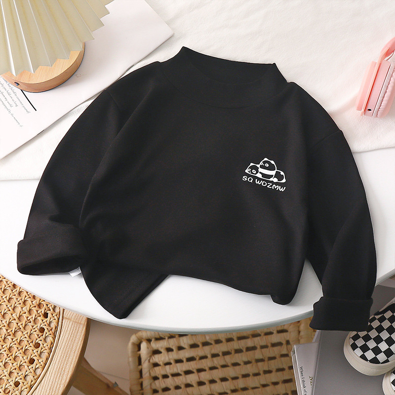 Los niños de media cuello alto de terciopelo camisa de fondo superior de invierno niños y niñas desgaste interior caliente primavera y otoño ropa media y grande ropa interior para niños image 9