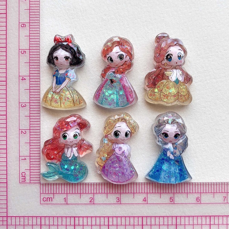 小さなファセット漫画プリンセス樹脂アクセサリー子供のネックレス diy ジュエリーアクセサリーヘアアクセサリー材料|undefined