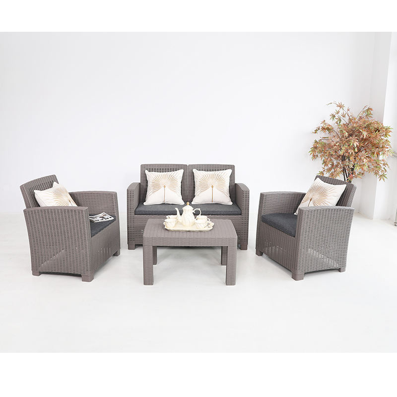 Suk Casual Patio Outdoor Furniture Garden Sofa Chair Rattan Sofa Lounge Set