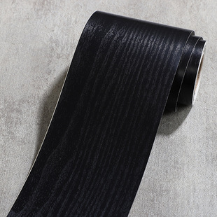Black Wood Grain Self-adhesive Sticker Door Frame Edge Sticker Floor Wooden Door Damage Repair Ugly Hole Window Sill Decorative Sticker
