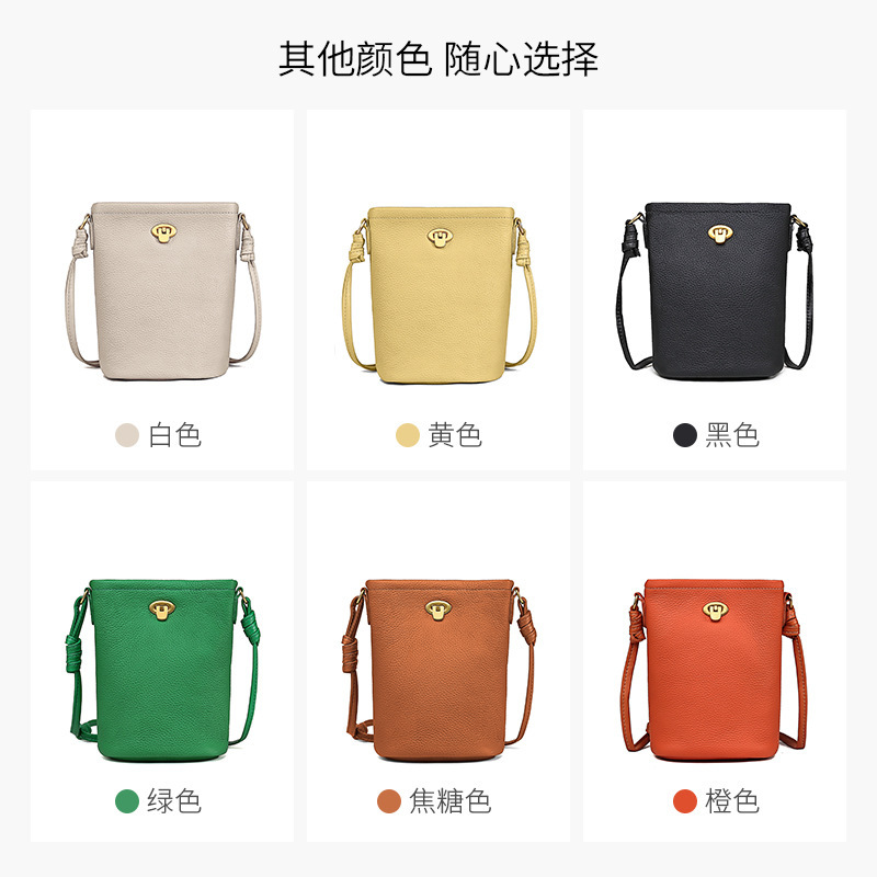 Nuevo bolso para teléfono móvil cuero de gran capacidad estilo japonés simple de gran capacidad mensajero de un solo hombro bolso de almacenamiento para teléfono móvil de mujer