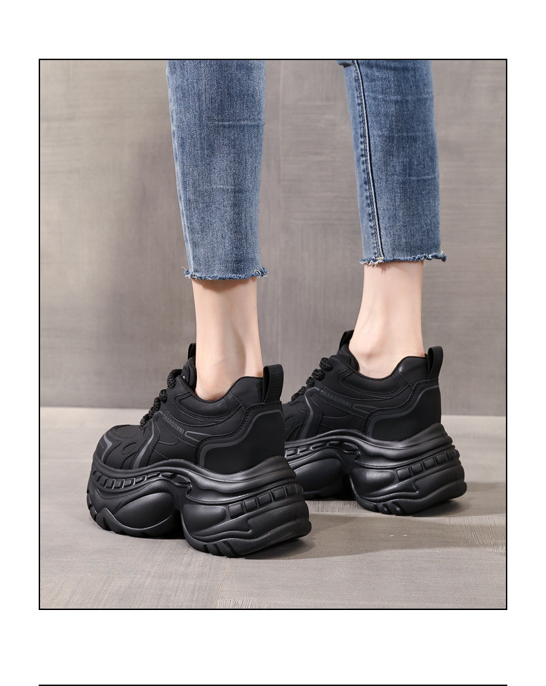 Giày sneaker nữ chunky đế dày HS6798-52 kiểu hot trend — Đen và trắng chi tiết 15