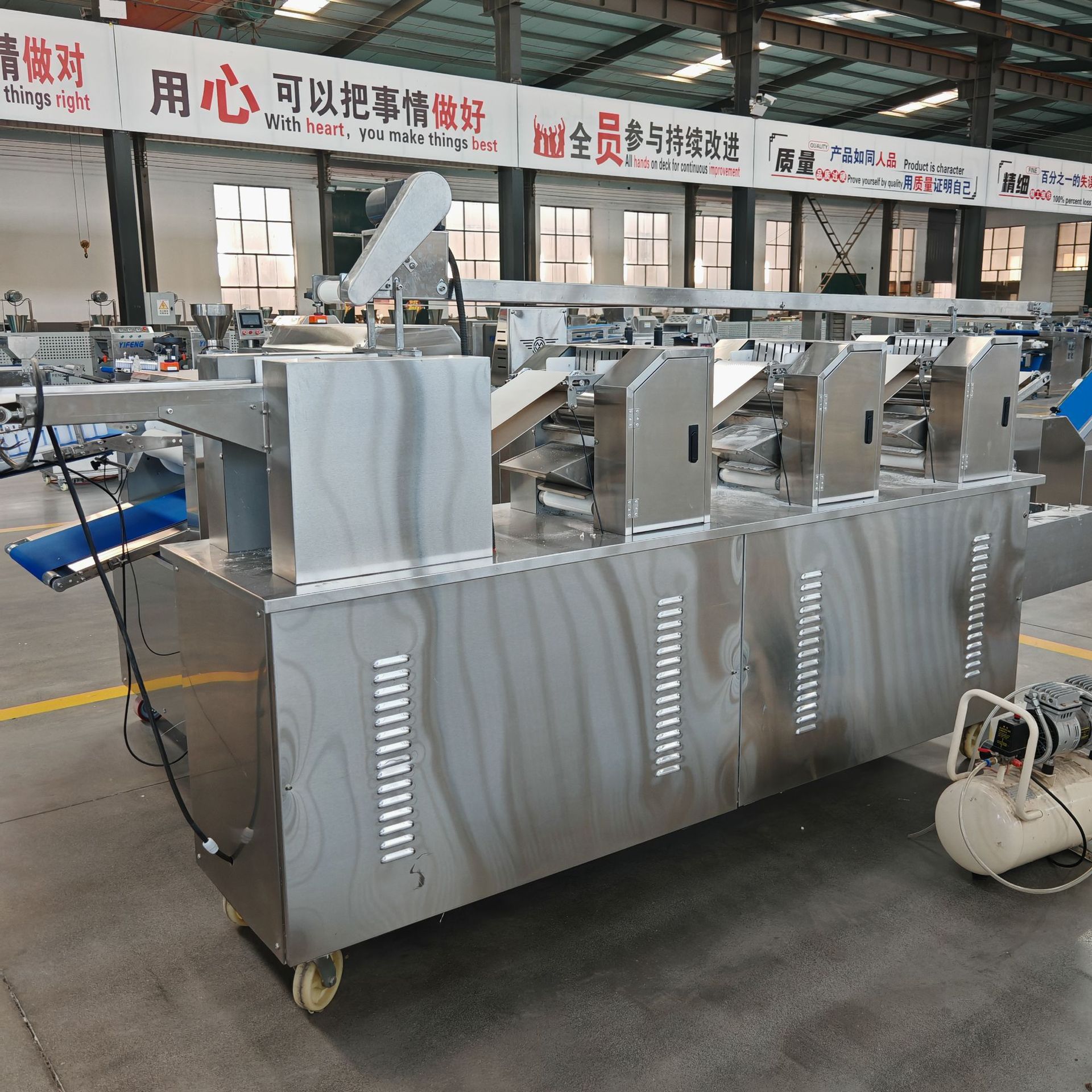 全自动仿手工饺子机大型不锈钢商用多功能锅贴蒸饺子机食堂包饺机