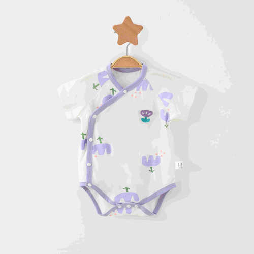 Summer Baby Package Diaper Shirt Girl Baby Floral Pattern Infant Triangle T-shirt Cotton A Class Anyang Baby & Toddler Clothing Dropshipping