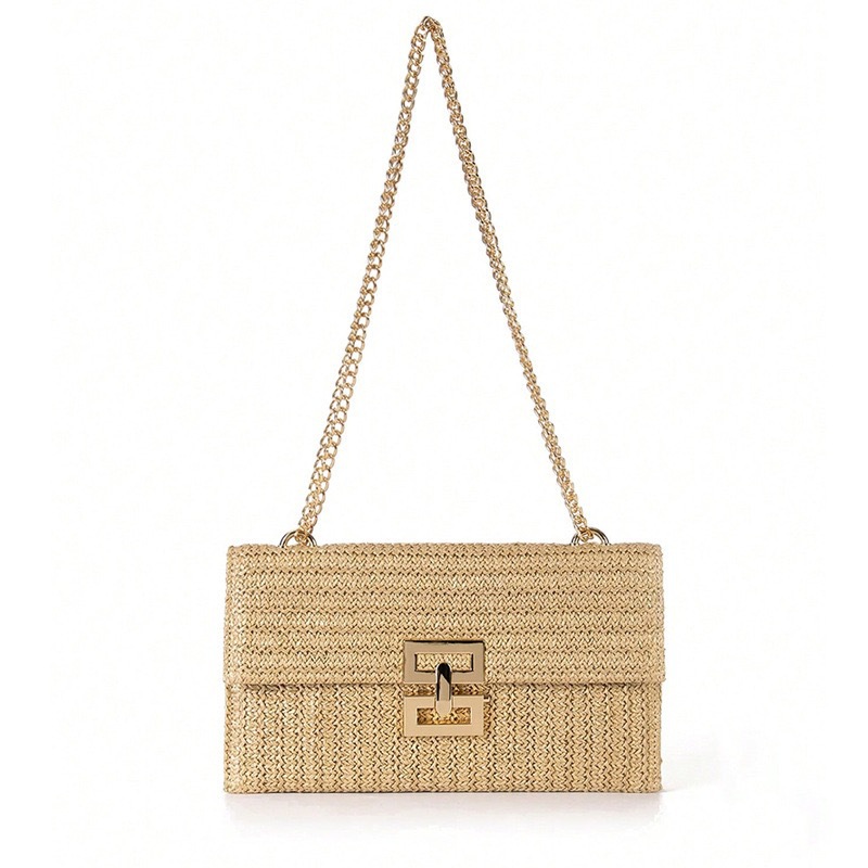 summer straw small clutch bag