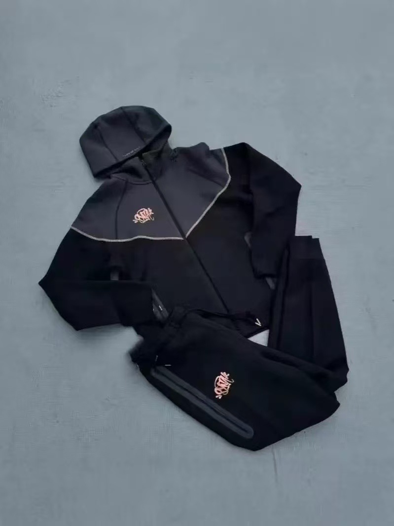 2025 primavera y otoño deportes de ocio algodón transpirable de dos lados cremallera Hooded hombre 48 abrigo 49 juego de pantalones