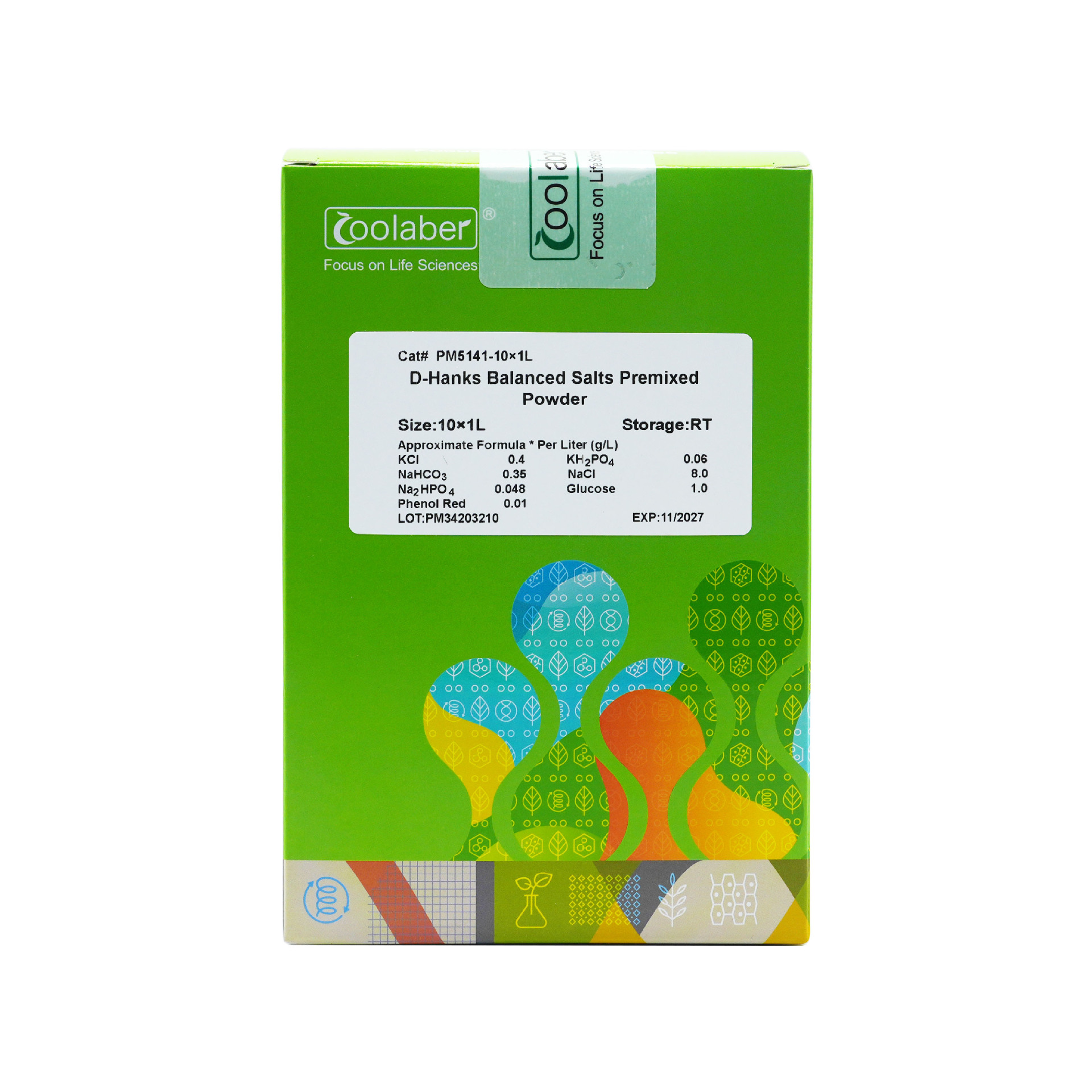 D-Hanks / HBSS平衡盐（干粉）（不含钙镁，含酚红）