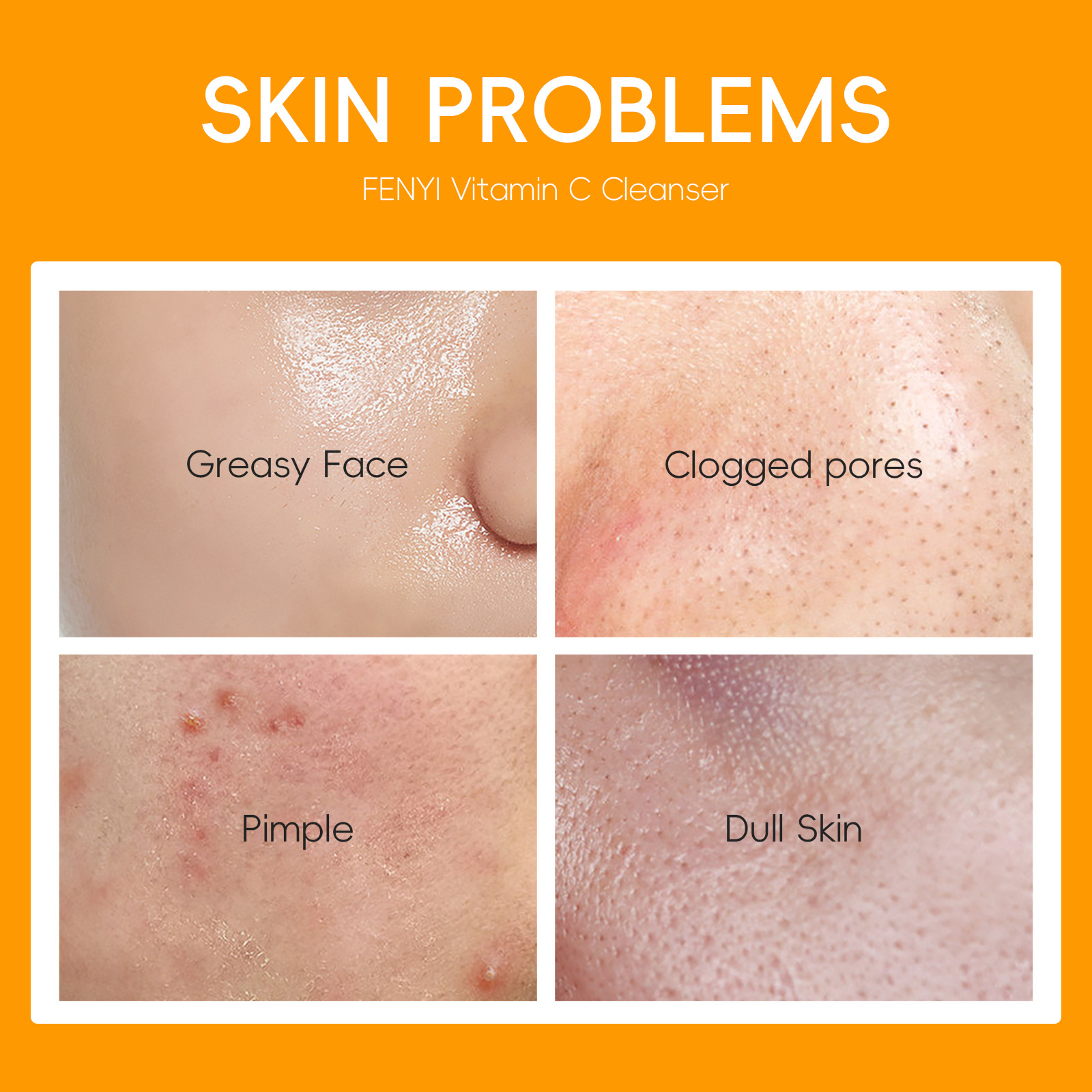 Wholesale fenyi Vitamin C Facial Cleanser 50g from the manufacturer for pore cleansing, hydration and moisturizing, cross-border undefined
