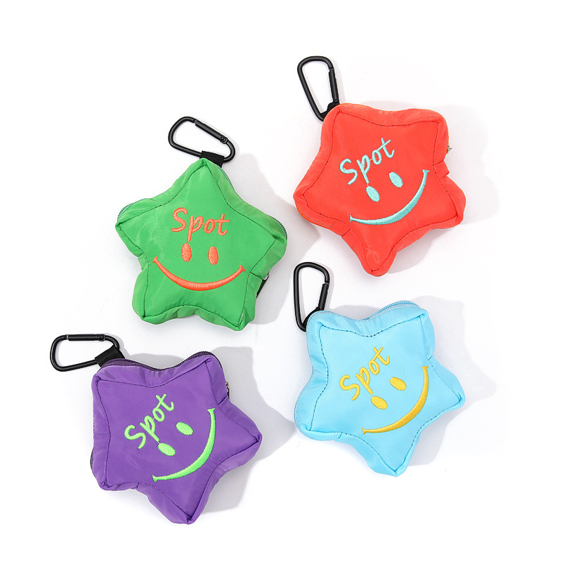 New Outdoor Candy Color Starfish Earphone Bag Cute Coin Purse Key Bag Pendant Printable Portable Storage Bag