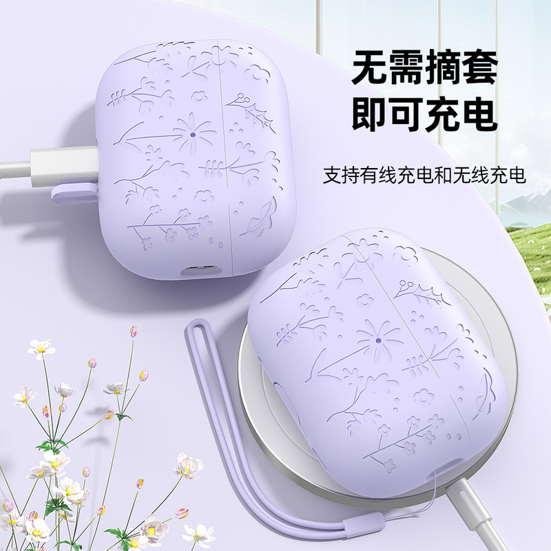 Airpods4 保護ケース液体シリコーンソリッドカラーイヤホンケース Apple airpodspro2 保護ケースに適しています。|undefined
